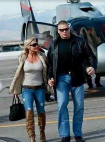 Wayne Richardson ex-wife Sable with her current husband Brock Lesnar.